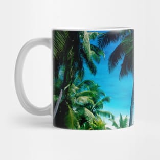 hammock, beach, sea, summer, palm trees, sun, vacation, island, ocean, palm tree, palms, waves, surfing, water, hawaii, sand, sunset, urlaubsreif, caribbean, coast Mug